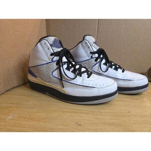 grey and purple jordan 2